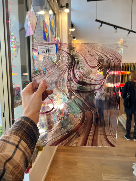 Vintage Purple Baroque Spectrum Sheet Glass Colorado Glass Works