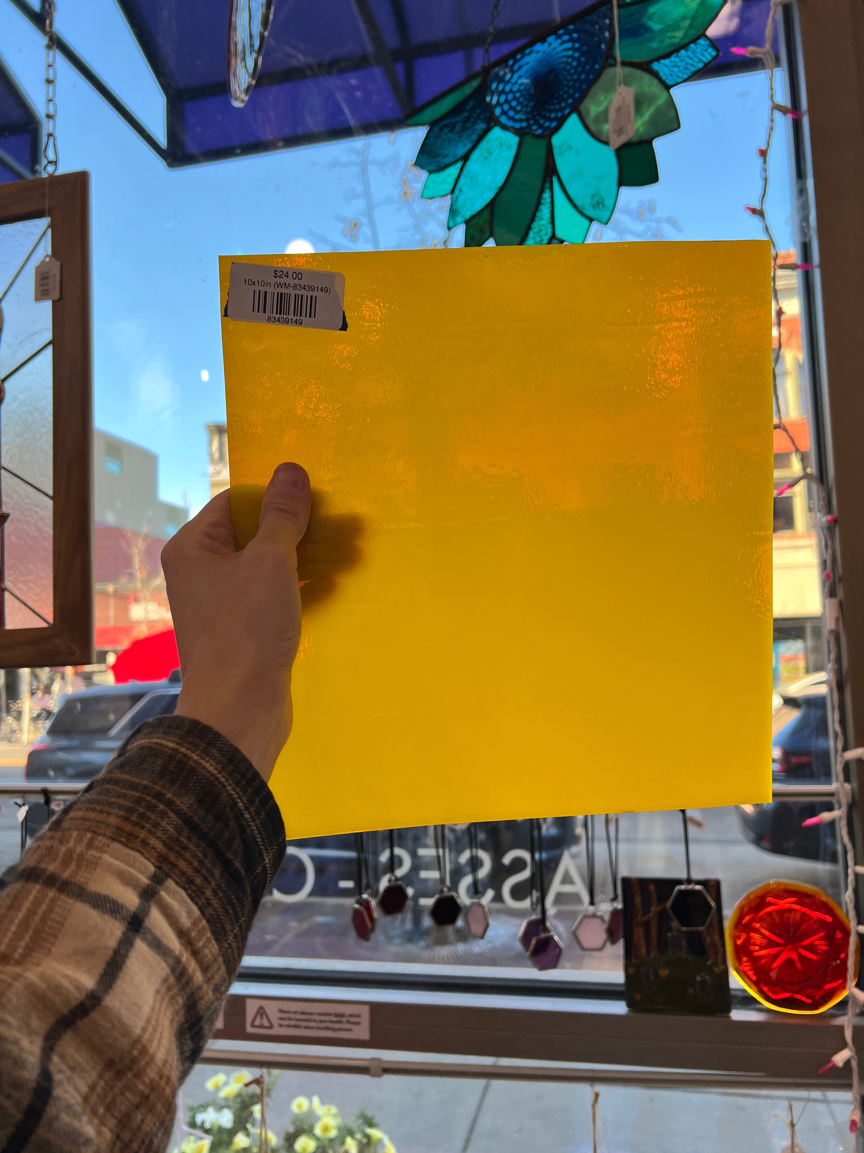 Opaque Yellow Wissmach Sheet Glass Colorado Glassworks