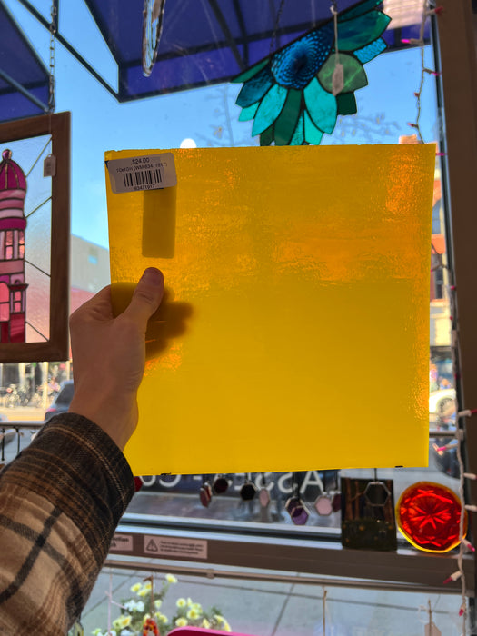 Opaque Yellow Wissmach Sheet Glass Colorado Glassworks