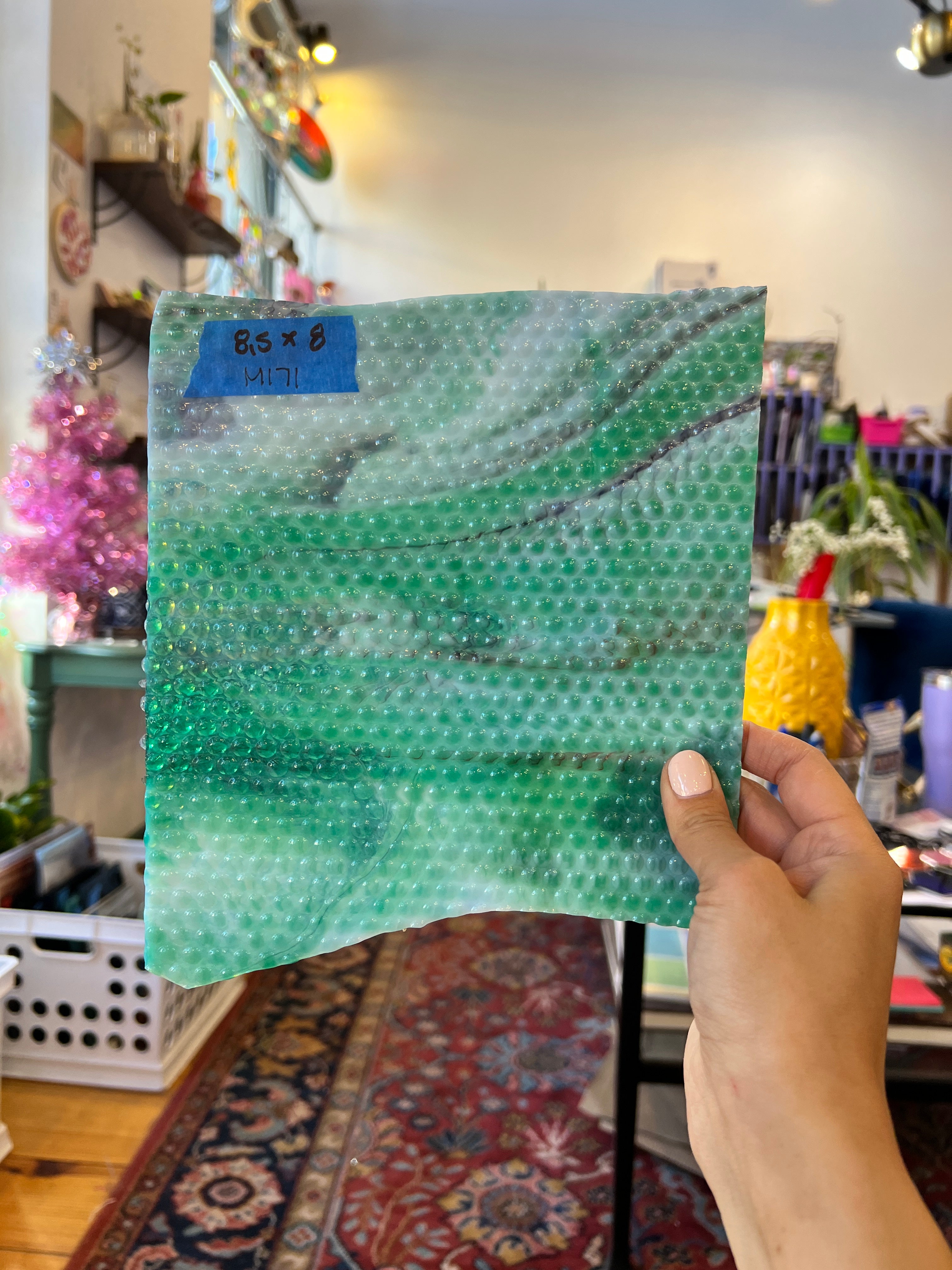 Teal & Green Bubbled Uroboros
