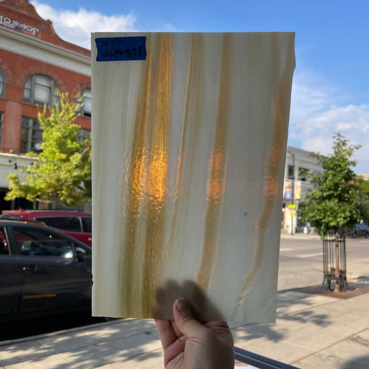Mixed Brown Cream Textured Semi-Opaque Sheet Glass Colorado Glassworks