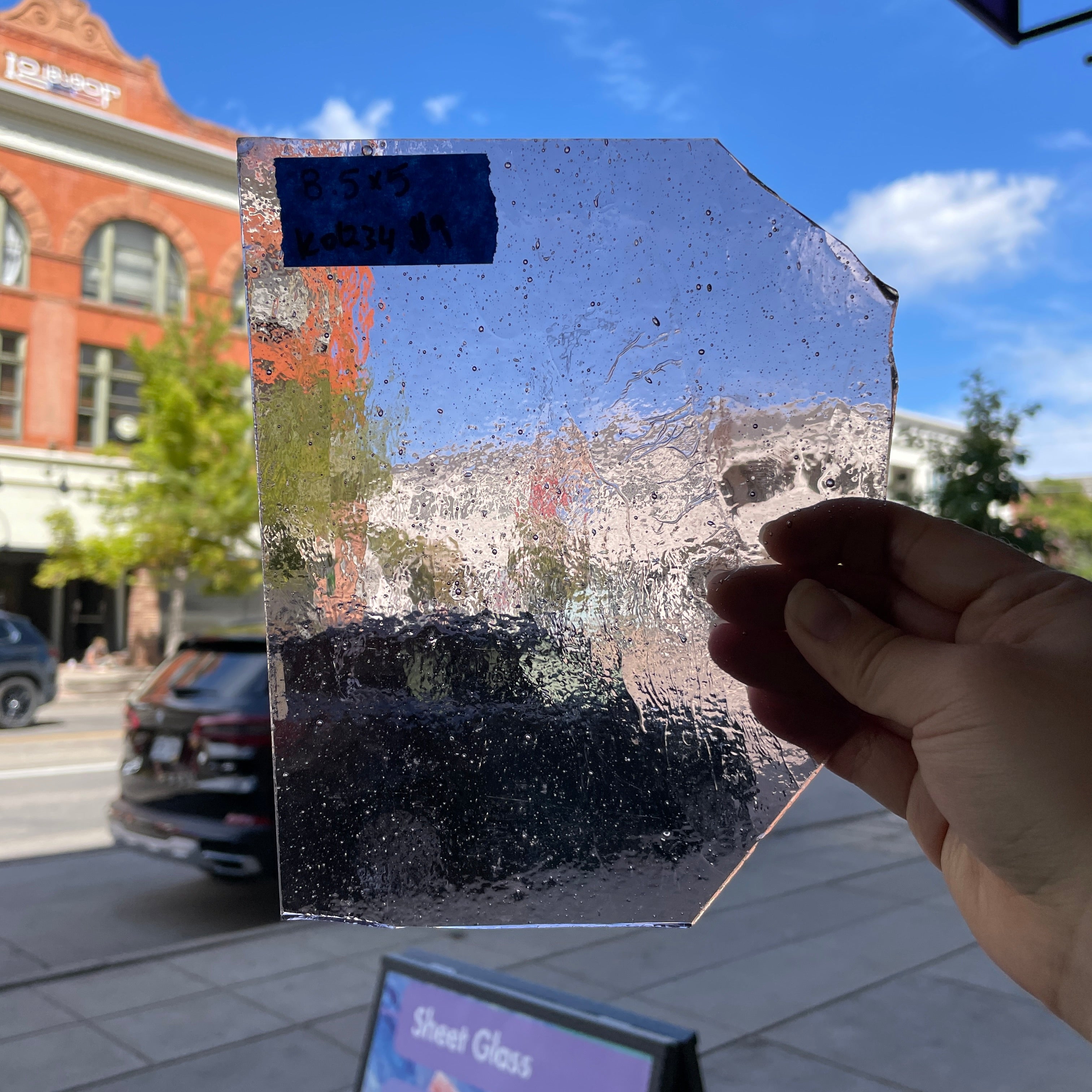Pale Purple Transparent Kokomo Sheet Glass Colorado Glassworks
