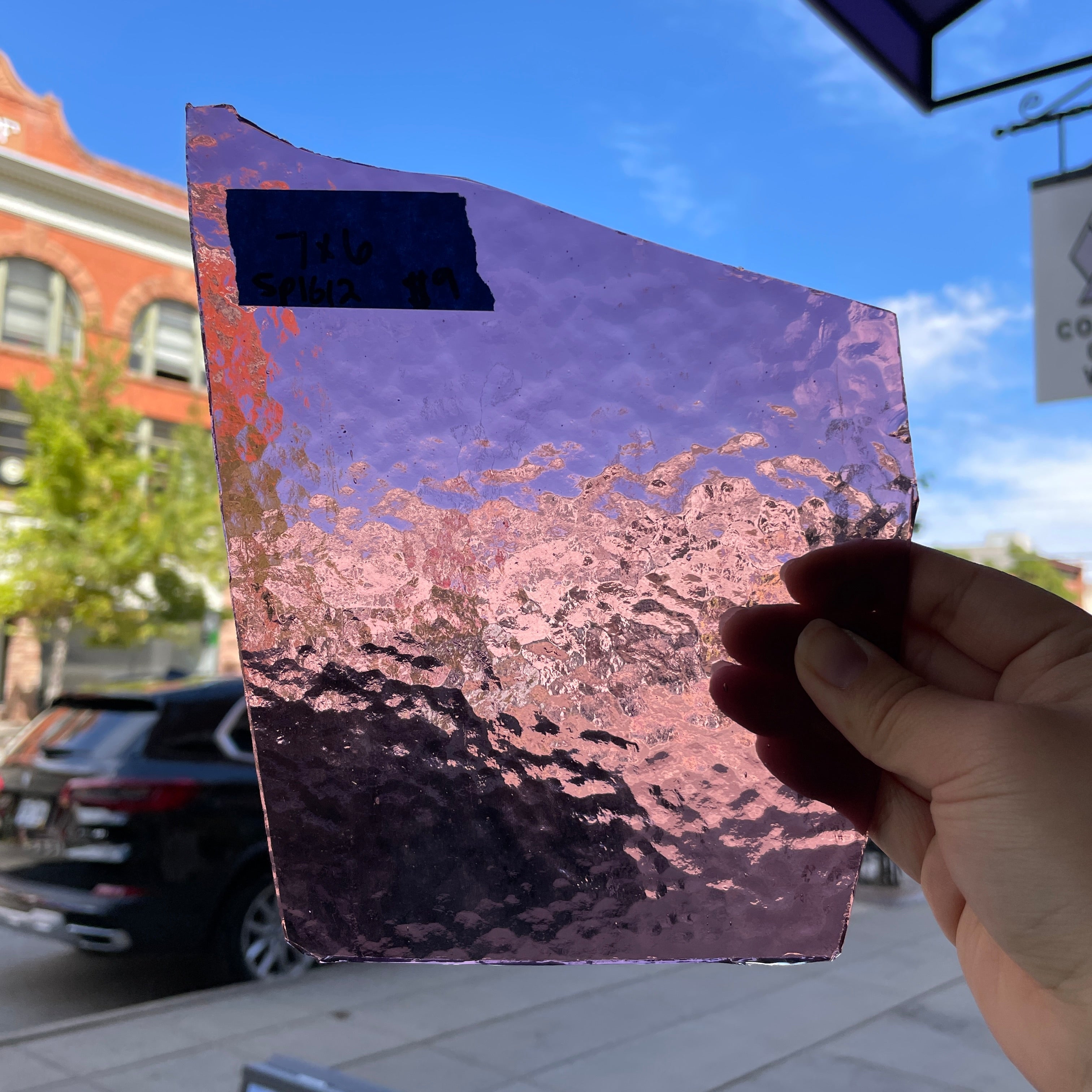 Light Purple Textured Spectrum Sheet Glass Colorado Glassworks