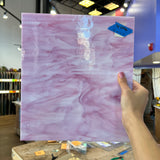Solid Pink Wispy Spectrum Sheet Glass Colorado Glassworks   