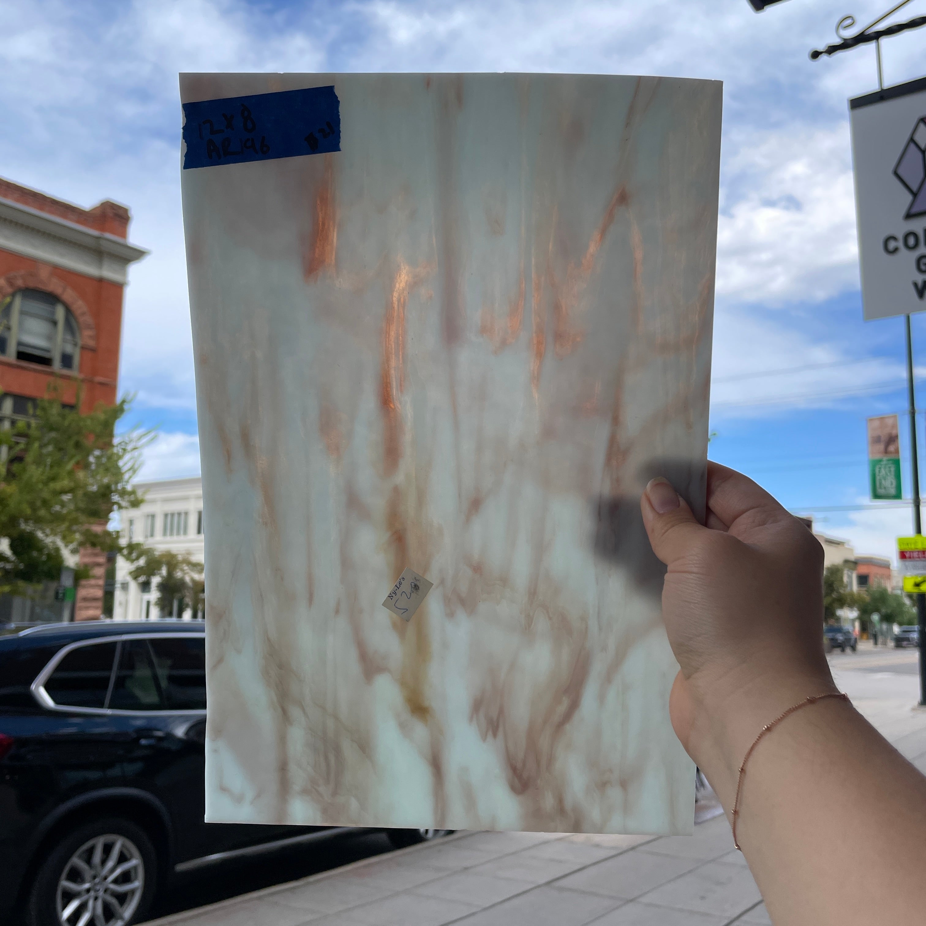 White Red Mixed Armstrong Sheet Glass Colorado Glassworks
