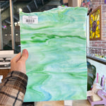 Vintage Blue Green White Mixed AC Fischer Sheet Glass Colorado Glassworks ACF-48155949 (12x8.5in)