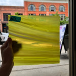 Lamberts Mouth Blown Lamberts Lemon Yellow & White S4 Sheet Glass Colorado Glassworks   