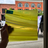 Lamberts Mouth Blown Lamberts Lemon Yellow & White S4 Sheet Glass Colorado Glassworks   