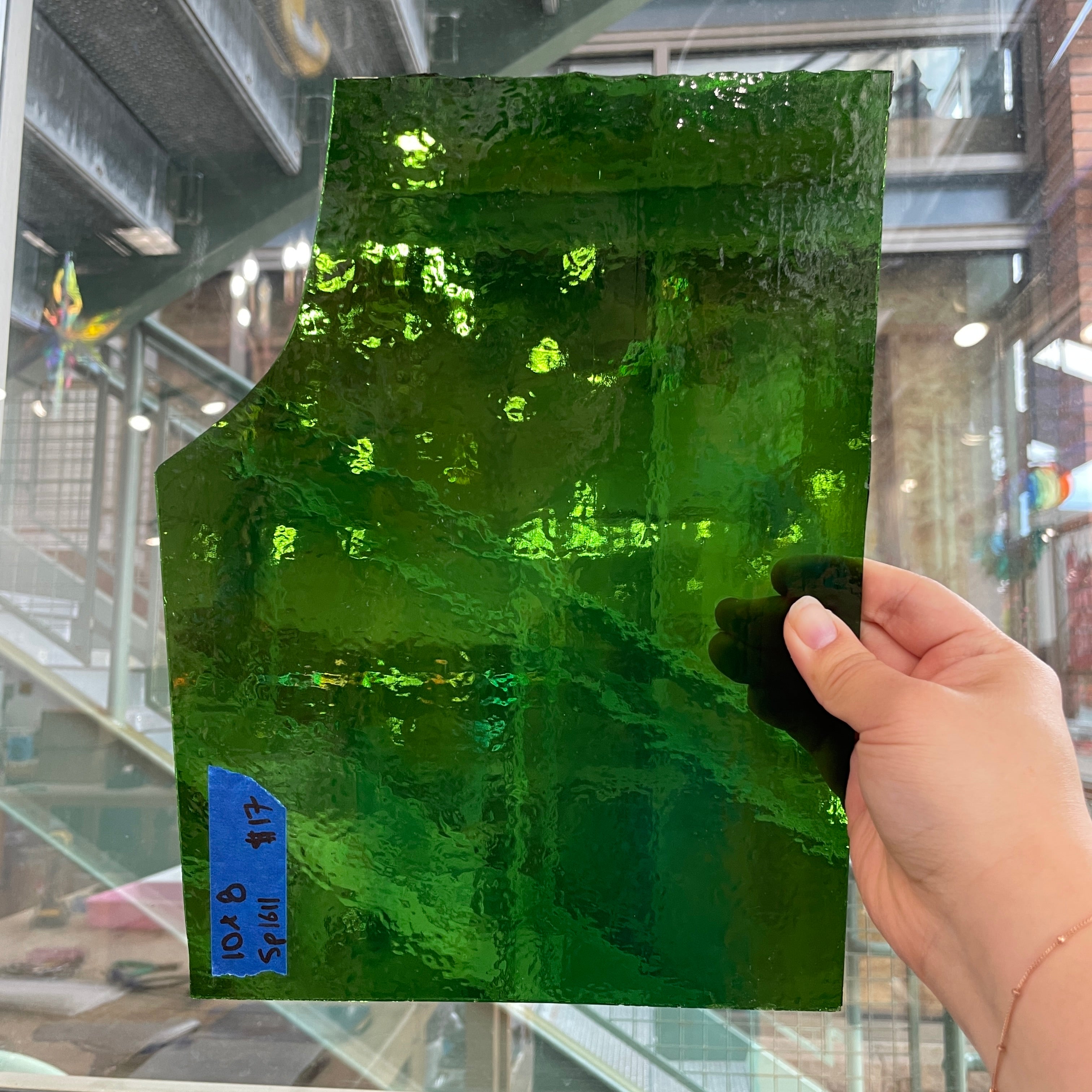 Medium Green Transparent Spectrum Sheet Glass Colorado Glassworks