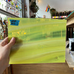 Lamberts Mouth Blown Lamberts Lemon Yellow & White S4 Sheet Glass Colorado Glassworks LA119 (10x8in)  