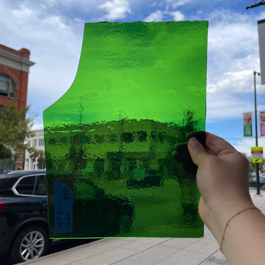 Medium Green Transparent Spectrum Sheet Glass Colorado Glassworks