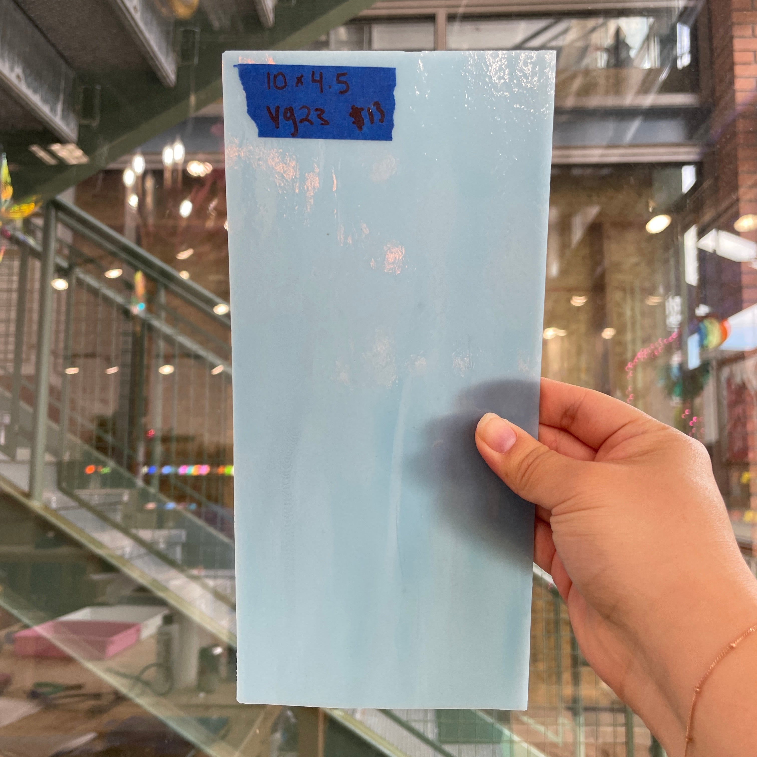 Dusty Blue Transparent Youghiogheny *Thin Sheet Glass Colorado Glassworks