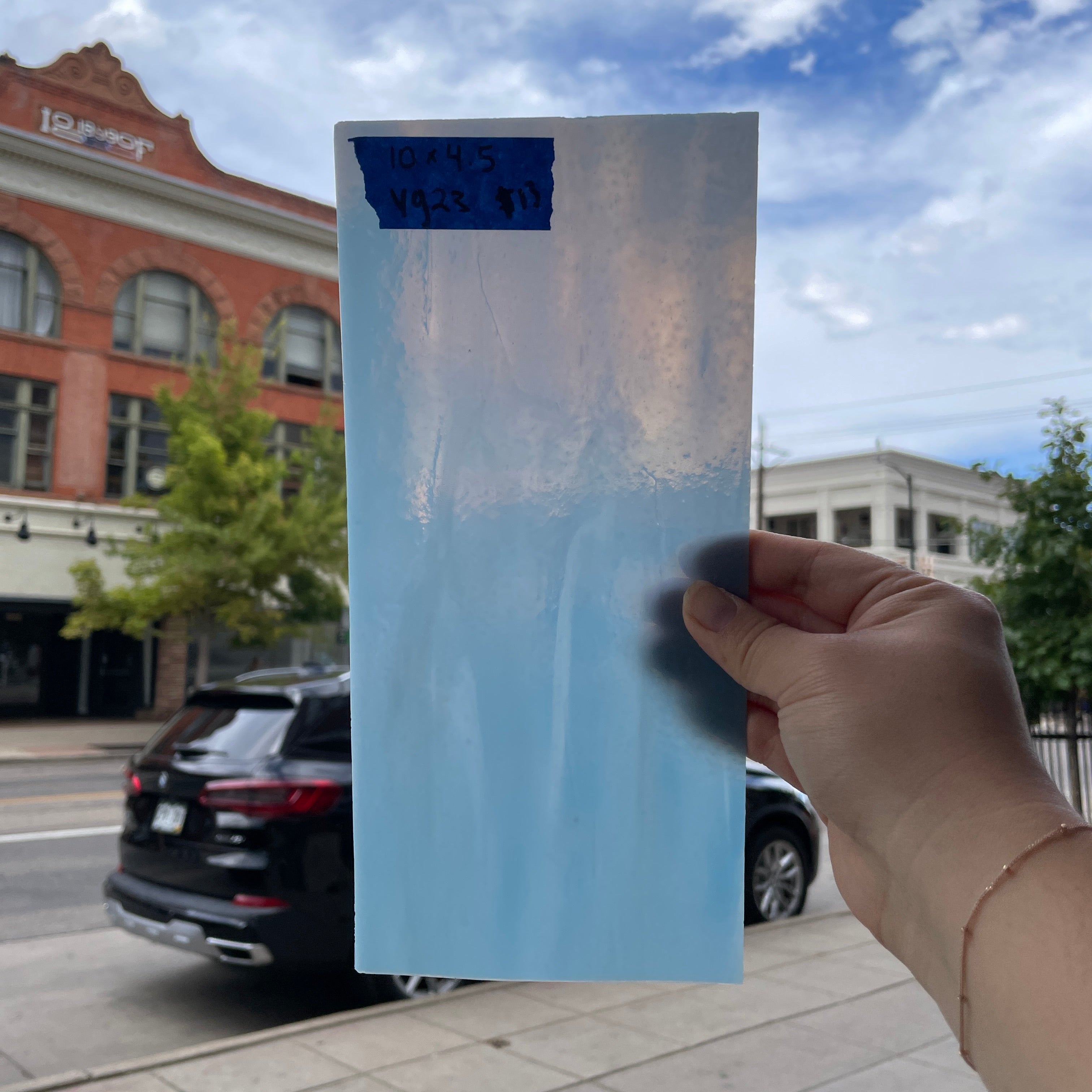 Dusty Blue Transparent Youghiogheny *Thin Sheet Glass Colorado Glassworks