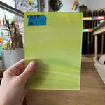 Lamberts Mouth Blown Lamberts Lemon Yellow & White S4 Sheet Glass Colorado Glassworks LA118 (7x5in)  
