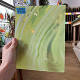 Lamberts Mouth Blown Lamberts Lemon Yellow & White S4 Sheet Glass Colorado Glassworks La114 (9.5x7.5in)  
