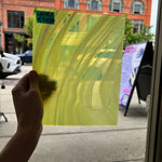 Lamberts Mouth Blown Lamberts Lemon Yellow & White S4 Sheet Glass Colorado Glassworks   