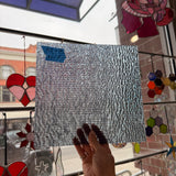 Vintage Rare Light Gray Blue Allegre Optimum Sheet Glass Colorado Glassworks