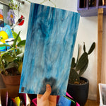 Yonder Blue Pearl Opal Oceanside Fusible 96 COE Sheet Glass Colorado Glassworks