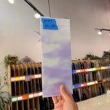 Glascadia White Petal Pink Opal Neo-Lavender Shift Transparent Double Roll Fusible 90 COE Sheet Glass Colorado Glassworks PC20 (10x4in)