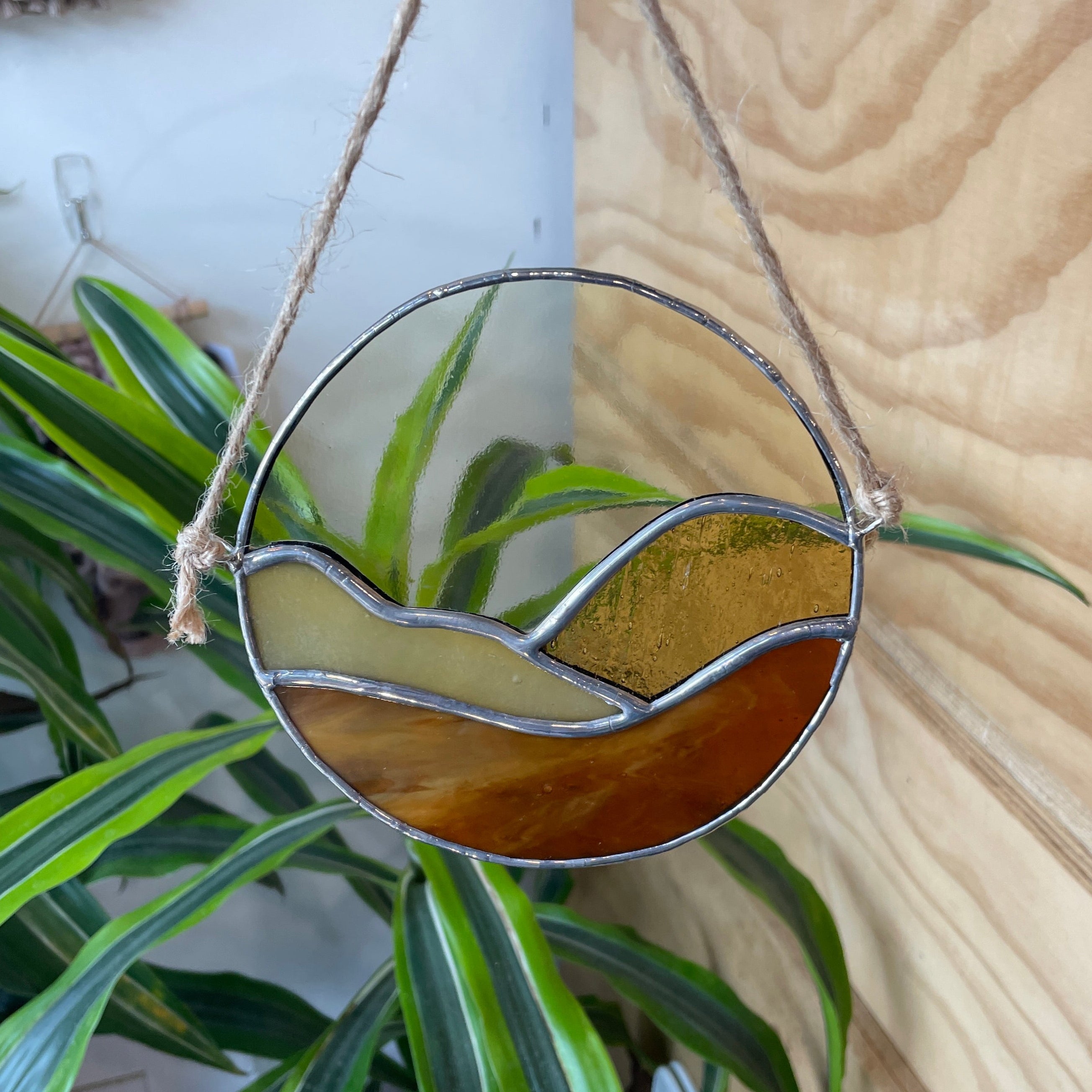 Earth-Toned Mini Mountain Scene Colorado Glass Works