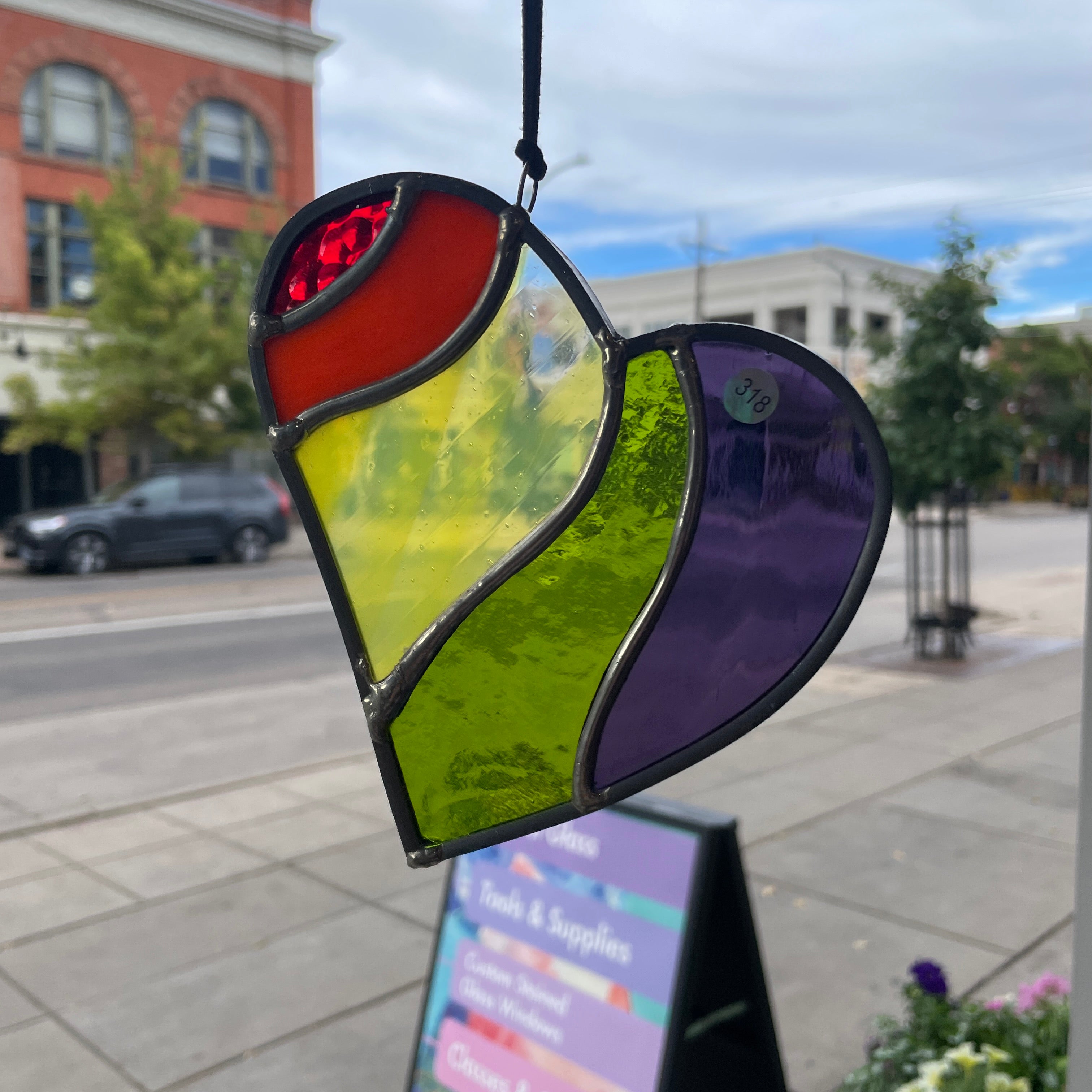 Rainbow Heart Colorado Glass Works