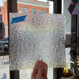 Iridescent Clear Florentine Wissmach Sheet Glass Colorado Glass Works