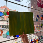 Avocado Opal Wissmach Fusible 96 COE (WI 96 270L) Sheet Glass Colorado Glassworks