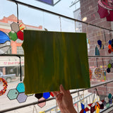 Avocado Opal Wissmach Fusible 96 COE (WI 96 270L) Sheet Glass Colorado Glassworks