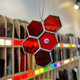 Red Honeycomb Cluster Colorado Glass Works
