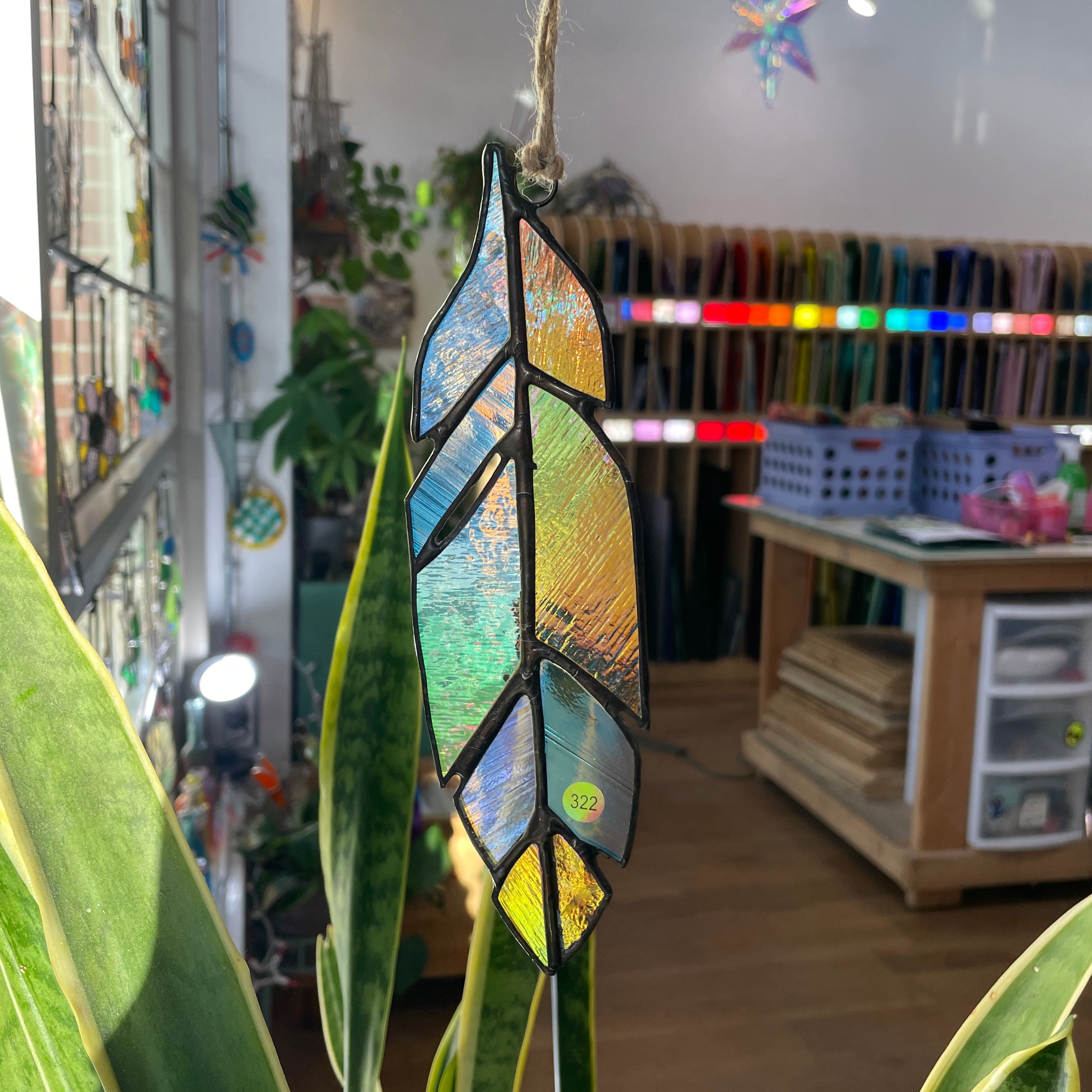 Dichroic Feather Colorado Glass Works