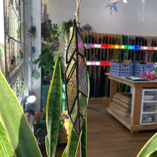 Dichroic Feather Colorado Glass Works