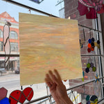 Amber Gold Iridescent Wissmach Sheet Glass Colorado Glass Works