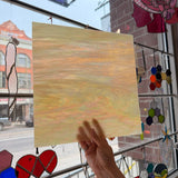 Amber Gold Iridescent Wissmach Sheet Glass Colorado Glass Works