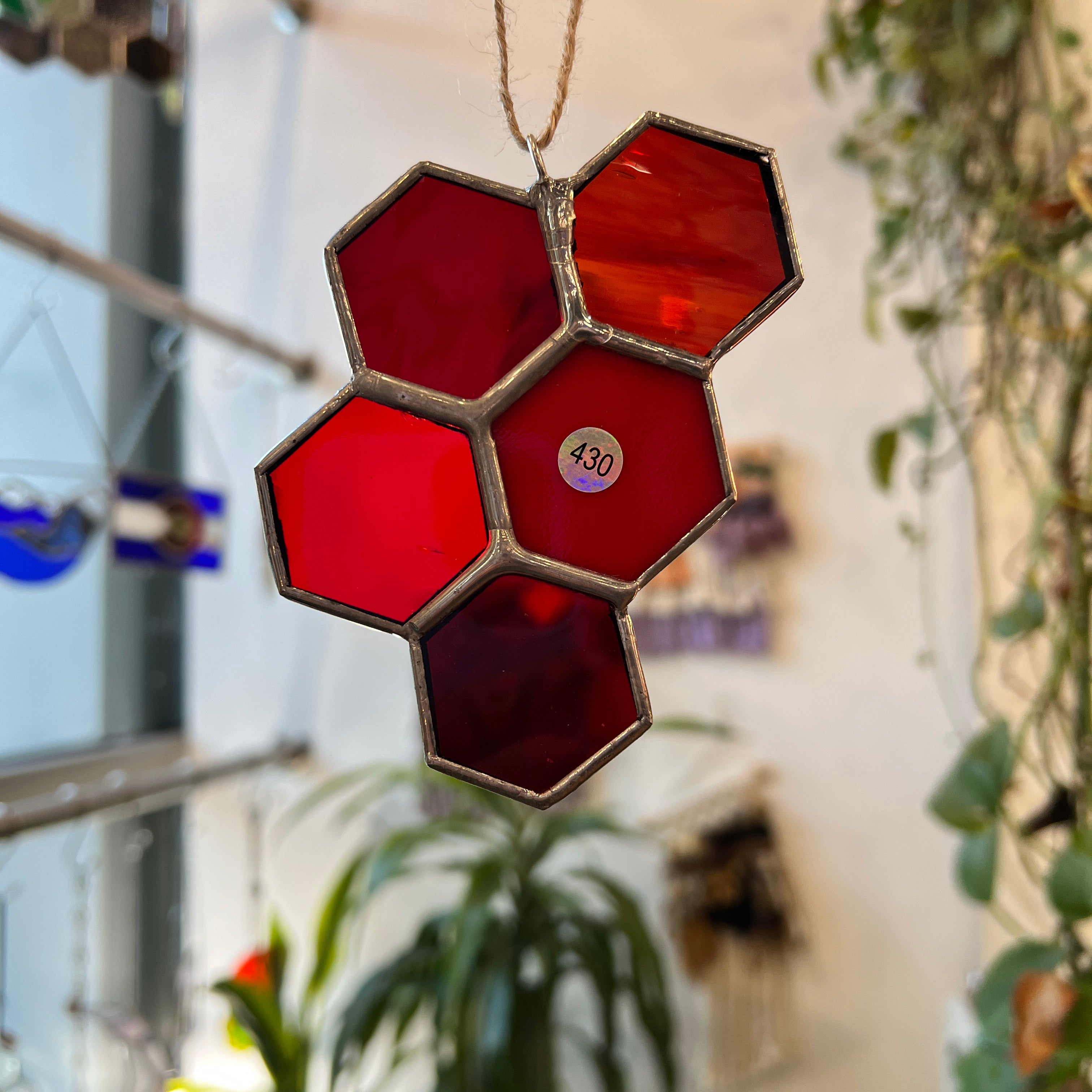 Red Honeycomb Cluster Colorado Glass Works