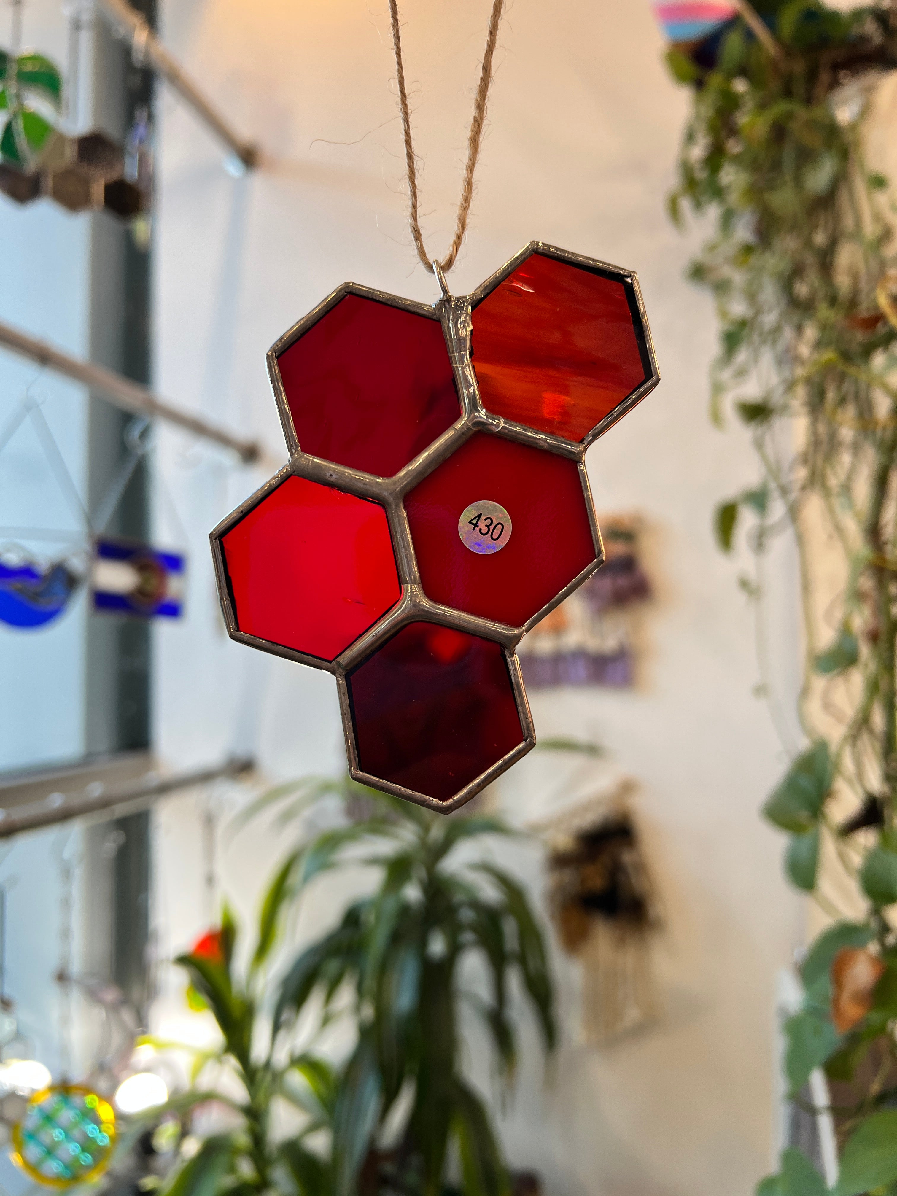 Red Honeycomb Cluster Colorado Glass Works