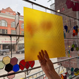 Dandelion Transparent Cube (WI 31 CUBE) Sheet Glass Colorado Glass Works