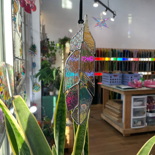 Dichroic Feather Colorado Glass Works