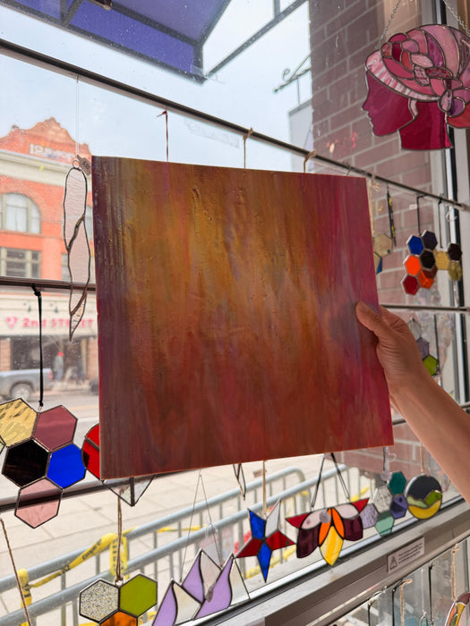 Iridescent Terracotta Mixed Sheet Glass Colorado Glassworks