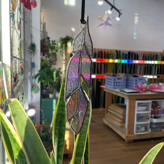 Dichroic Feather Colorado Glass Works
