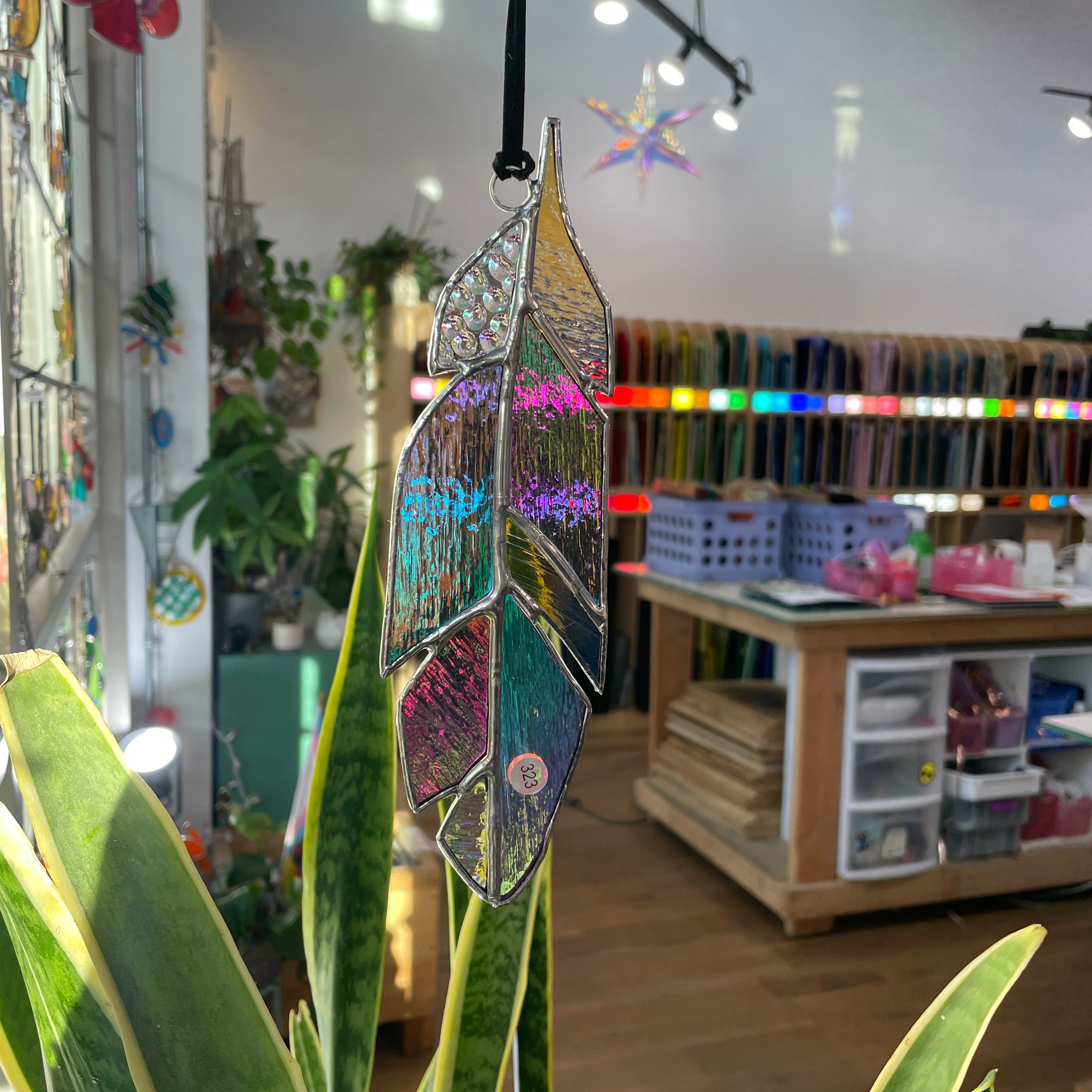 Dichroic Feather Colorado Glass Works