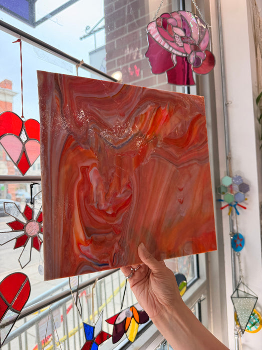 Iridescent Terracotta Mixed Sheet Glass Colorado Glassworks
