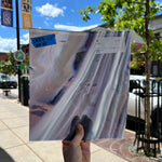 Lamberts Mouth Blown Grey-Violet & Opaque White (S282) Sheet Glass Colorado Glassworks   