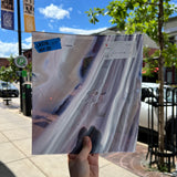 Lamberts Mouth Blown Grey-Violet & Opaque White (S282) Sheet Glass Colorado Glassworks   
