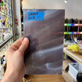 Lamberts Mouth Blown Grey-Violet & Opaque White (S282) Sheet Glass Colorado Glassworks LA209 (5x8in)  