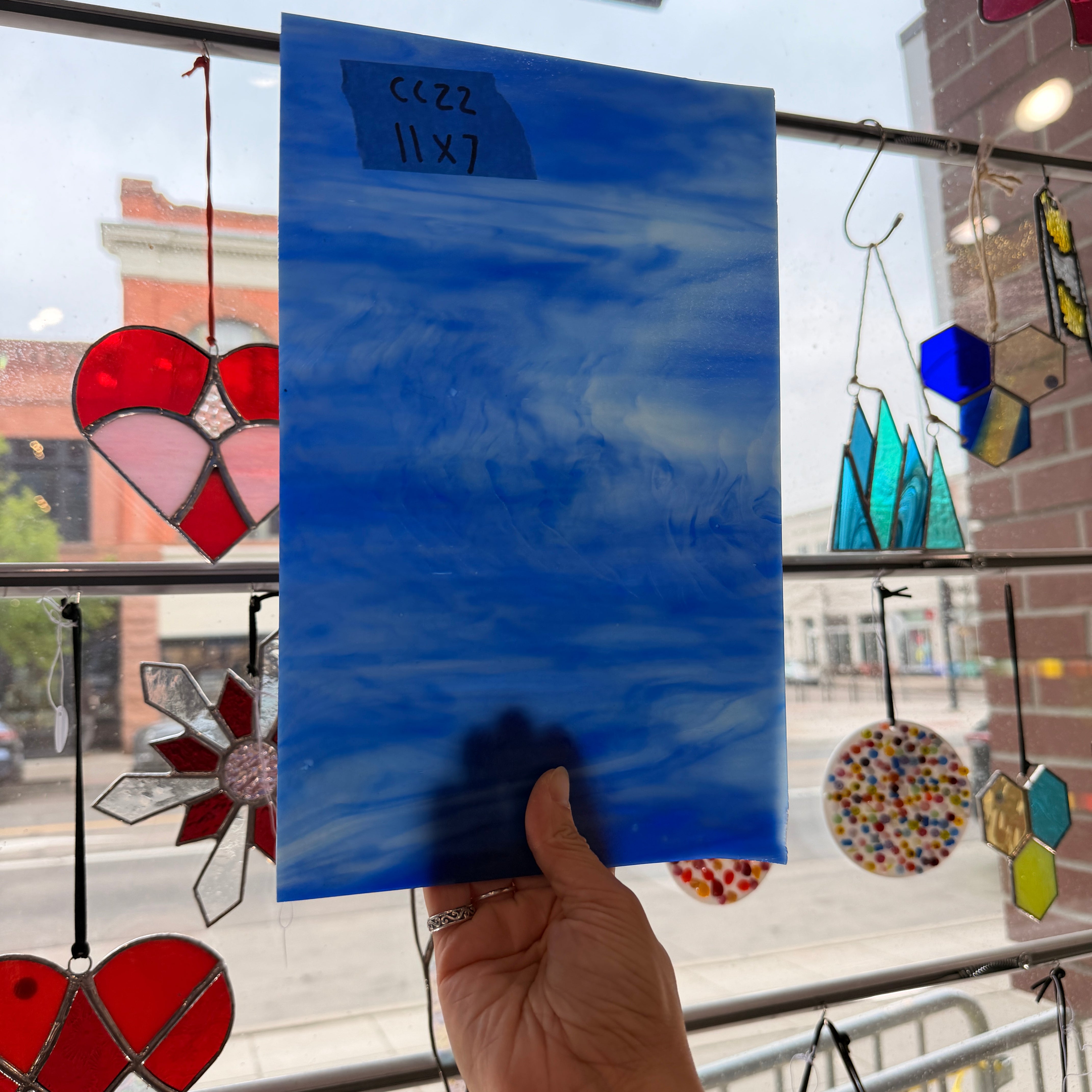 Blue White Sheet Glass Wissmach