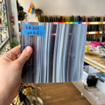Lamberts Mouth Blown Grey-Violet & Opaque White (S282) Sheet Glass Colorado Glassworks LA214 (6x5.5in)  
