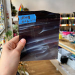 Lamberts Mouth Blown Grey-Violet & Opaque White (S282) Sheet Glass Colorado Glassworks LA208 (5x6in)  
