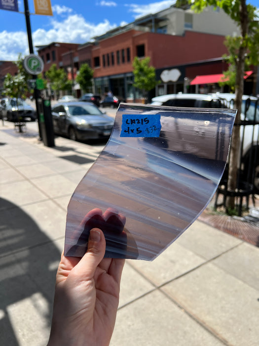 Lamberts Mouth Blown Grey-Violet & Opaque White (S282) Sheet Glass Colorado Glassworks   