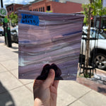 Lamberts Mouth Blown Grey-Violet & Opaque White (S282) Sheet Glass Colorado Glassworks LA207 (6.5x7.5in)  
