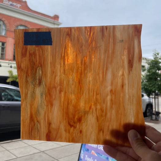 Warm Brown Wispy CAG Sheet Glass Colorado Glassworks